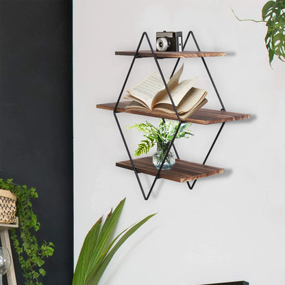 Audacia- Crossed Double Diamond Shelf Unit