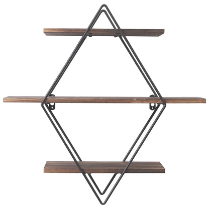 Audacia- Crossed Double Diamond Shelf Unit