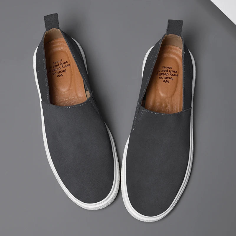 Fiori Mens Suede Slip On Loafers